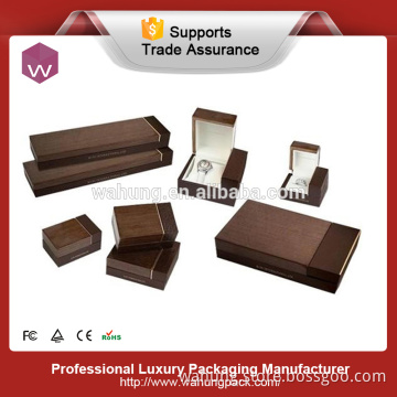 Brown glossy wooden jewelry box in china
